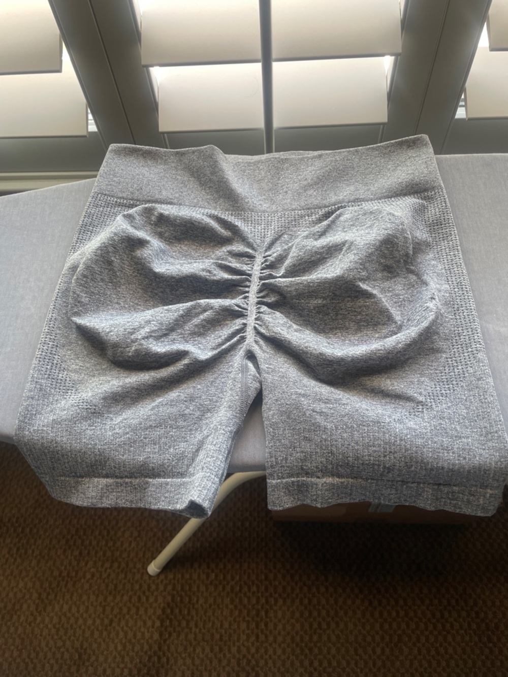RUNNING GIRL Gray Scrunch
Butt Biker Shorts Size XL - Picture 2 of 4